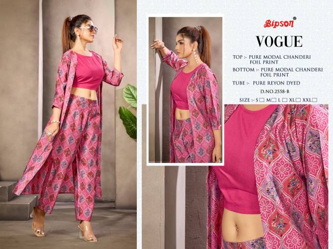 Vogue 2558 By Bipson Modal Printed Cord Set Western Clothing Suppliers In India